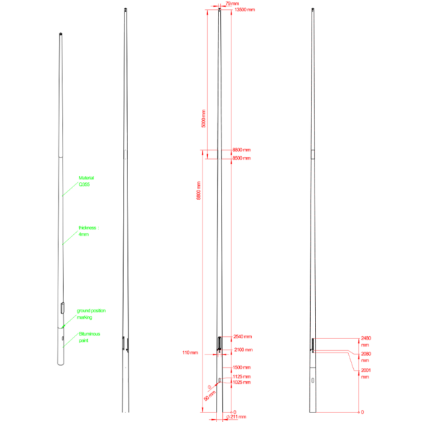Lichtmast 12 meter - Afbeelding 2