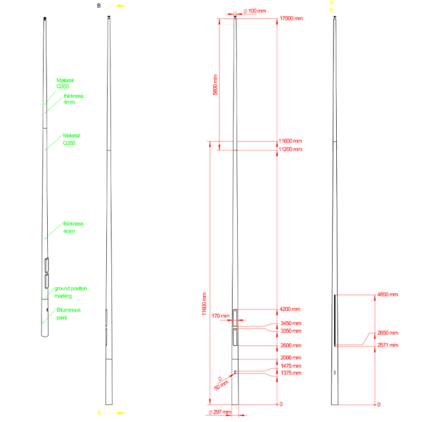 Lichtmast 15 meter - Afbeelding 2