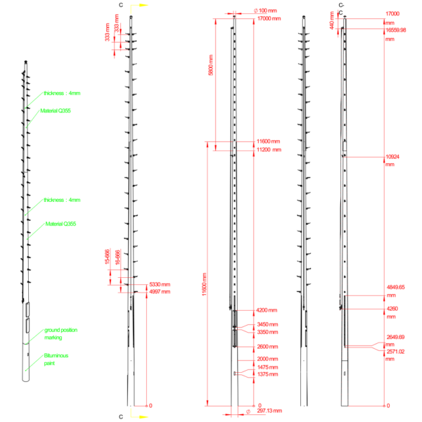 Lichtmast 15 meter - Afbeelding 4