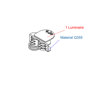 Lampenrek 1 armatuur