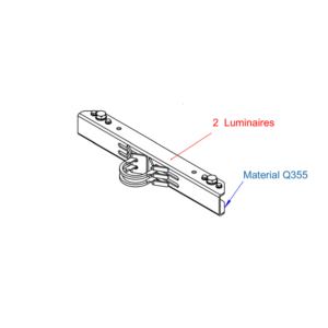 Lampenrek 2 armaturen